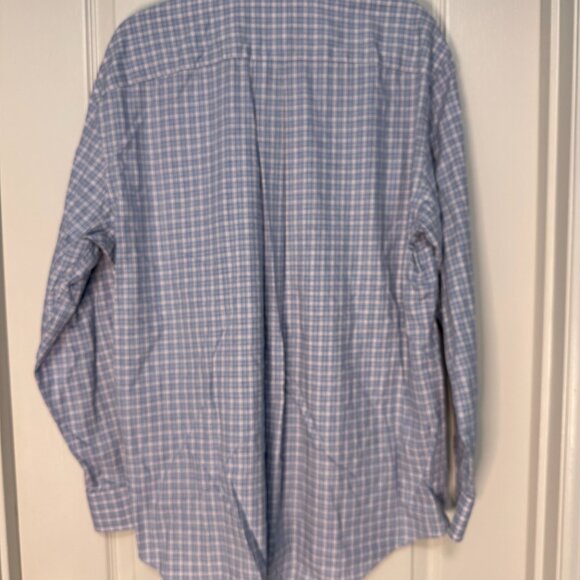 Vineyard Vines Men Long Sleeve Blue Plaid Button Down 100% Cotton Large Murray - Picture 5 of 6
